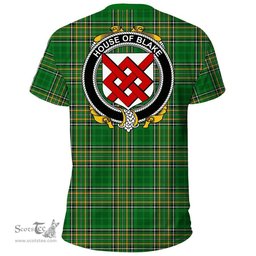Irish House of BLAKE Coat of Arms Family Crest Ireland T Shirt Irish National Tartan Irish County T Shirts