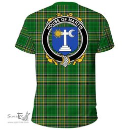 Irish House of MARTIN Coat of Arms Family Crest Ireland T Shirt Irish National Tartan Irish County T Shirts