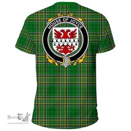 Irish House of JOYCE Coat of Arms Family Crest Ireland T Shirt Irish National Tartan Irish County T Shirts