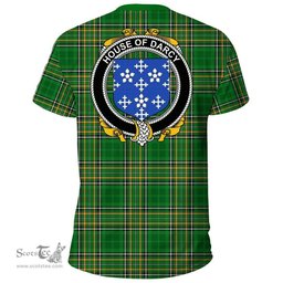 Irish House of DARCY Coat of Arms Family Crest Ireland T Shirt Irish National Tartan Irish County T Shirts