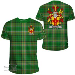 Irish Galwey Coat of Arms Family Crest Ireland T Shirt Irish National Tartan Irish County T Shirts