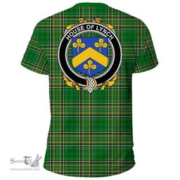 Irish House of LYNCH Coat of Arms Family Crest Ireland T Shirt Irish National Tartan Irish County T Shirts