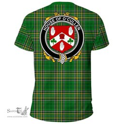 Irish House of O'CULLEN Coat of Arms Family Crest Ireland T Shirt Irish National Tartan Irish County T Shirts