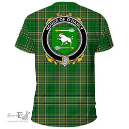 Irish House of O'HANLY Coat of Arms Family Crest Ireland T Shirt Irish National Tartan Irish County T Shirts