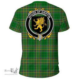 Irish House of GRIFFIN Coat of Arms Family Crest Ireland T Shirt Irish National Tartan Irish County T Shirts