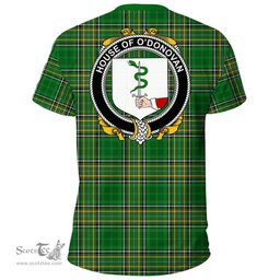 Irish House of O'DONOVAN Coat of Arms Family Crest Ireland T Shirt Irish National Tartan Irish County T Shirts