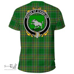 Irish House of O'HANLON Coat of Arms Family Crest Ireland T Shirt Irish National Tartan Irish County T Shirts