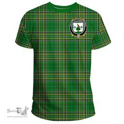 Irish House of O'CONCANNON Coat of Arms Family Crest Ireland T Shirt Irish National Tartan Irish County T Shirts