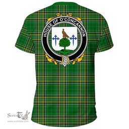 Irish House of O'CONCANNON Coat of Arms Family Crest Ireland T Shirt Irish National Tartan Irish County T Shirts