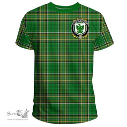 Irish House of MACENIRY Coat of Arms Family Crest Ireland T Shirt Irish National Tartan Irish County T Shirts