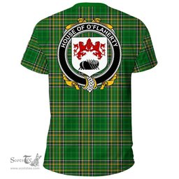 Irish House of O'FLAHERTY Coat of Arms Family Crest Ireland T Shirt Irish National Tartan Irish County T Shirts