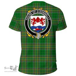 Irish House of O'DONNELLY Coat of Arms Family Crest Ireland T Shirt Irish National Tartan Irish County T Shirts