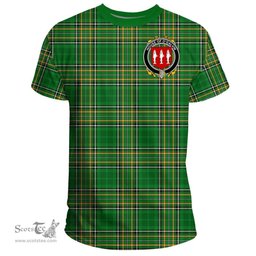 Irish House of O'GALVIN Coat of Arms Family Crest Ireland T Shirt Irish National Tartan Irish County T Shirts