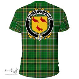 Irish House of O'GORMLEY Coat of Arms Family Crest Ireland T Shirt Irish National Tartan Irish County T Shirts