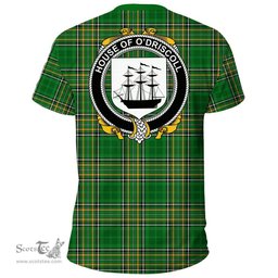 Irish House of O'DRISCOLL Coat of Arms Family Crest Ireland T Shirt Irish National Tartan Irish County T Shirts