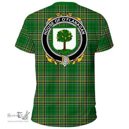 Irish House of O'FLANAGAN Coat of Arms Family Crest Ireland T Shirt Irish National Tartan Irish County T Shirts