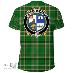 Irish House of O'HAGAN Coat of Arms Family Crest Ireland T Shirt Irish National Tartan Irish County T Shirts