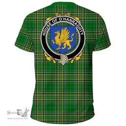 Irish House of O'HANRAGHTY Coat of Arms Family Crest Ireland T Shirt Irish National Tartan Irish County T Shirts