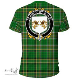 Irish House of O'CULLANE (or Collins) Coat of Arms Family Crest Ireland T Shirt Irish National Tartan Irish County T Shirts