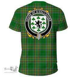 Irish House of O'GALLAGHER Coat of Arms Family Crest Ireland T Shirt Irish National Tartan Irish County T Shirts