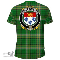 Irish House of O'GARA Coat of Arms Family Crest Ireland T Shirt Irish National Tartan Irish County T Shirts