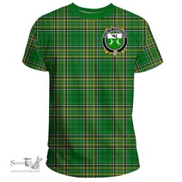 Irish House of O'DONOGHUE Coat of Arms Family Crest Ireland T Shirt Irish National Tartan Irish County T Shirts