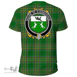 Irish House of O'DONOGHUE Coat of Arms Family Crest Ireland T Shirt Irish National Tartan Irish County T Shirts
