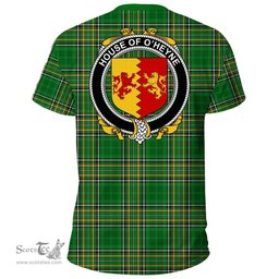 Irish House of O'HEYNE Coat of Arms Family Crest Ireland T Shirt Irish National Tartan Irish County T Shirts
