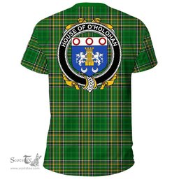 Irish House of O'HOLOHAN Coat of Arms Family Crest Ireland T Shirt Irish National Tartan Irish County T Shirts
