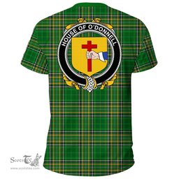 Irish House of O'DONNELL Coat of Arms Family Crest Ireland T Shirt Irish National Tartan Irish County T Shirts
