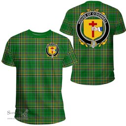 Irish House of O'DONNELL Coat of Arms Family Crest Ireland T Shirt Irish National Tartan Irish County T Shirts