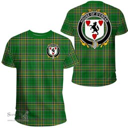 Irish House of O'CREAN Coat of Arms Family Crest Ireland T Shirt Irish National Tartan Irish County T Shirts