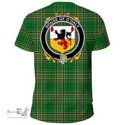 Irish House of O'DALY Coat of Arms Family Crest Ireland T Shirt Irish National Tartan Irish County T Shirts