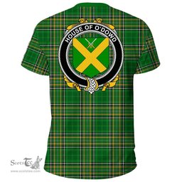 Irish House of O'DOWD Coat of Arms Family Crest Ireland T Shirt Irish National Tartan Irish County T Shirts