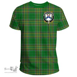 Irish House of O'LONERGAN Coat of Arms Family Crest Ireland T Shirt Irish National Tartan Irish County T Shirts