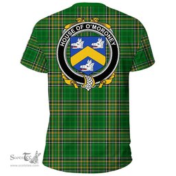 Irish House of O'MORONEY Coat of Arms Family Crest Ireland T Shirt Irish National Tartan Irish County T Shirts