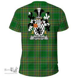 Irish Jeffreys Coat of Arms Family Crest Ireland T Shirt Irish National Tartan Irish County T Shirts