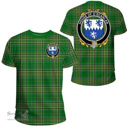 Irish House of O'SCANLAN (Munster) Coat of Arms Family Crest Ireland T Shirt Irish National Tartan Irish County T Shirts
