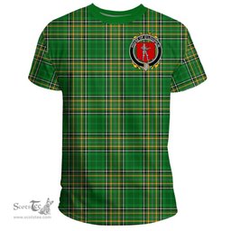 Irish House of O'LOUGHLIN Coat of Arms Family Crest Ireland T Shirt Irish National Tartan Irish County T Shirts
