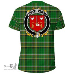 Irish House of O'QUIN (Thomond) Coat of Arms Family Crest Ireland T Shirt Irish National Tartan Irish County T Shirts