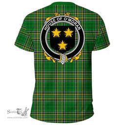 Irish House of O'MORAN Coat of Arms Family Crest Ireland T Shirt Irish National Tartan Irish County T Shirts