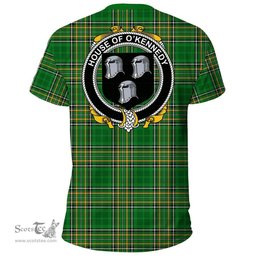 Irish House of O'KENNEDY Coat of Arms Family Crest Ireland T Shirt Irish National Tartan Irish County T Shirts