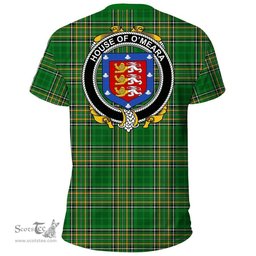Irish House of O'MEARA Coat of Arms Family Crest Ireland T Shirt Irish National Tartan Irish County T Shirts