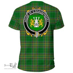 Irish House of O'SHAUGNESSY Coat of Arms Family Crest Ireland T Shirt Irish National Tartan Irish County T Shirts