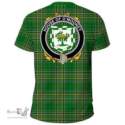 Irish House of O'MOONEY Coat of Arms Family Crest Ireland T Shirt Irish National Tartan Irish County T Shirts
