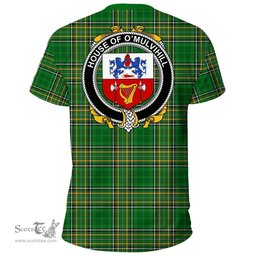 Irish House of O'MULVIHILL Coat of Arms Family Crest Ireland T Shirt Irish National Tartan Irish County T Shirts