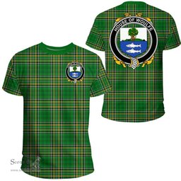 Irish House of WOULFE Coat of Arms Family Crest Ireland T Shirt Irish National Tartan Irish County T Shirts