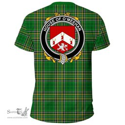 Irish House of O'MEEHAN Coat of Arms Family Crest Ireland T Shirt Irish National Tartan Irish County T Shirts