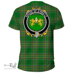 Irish House of O'REILLY Coat of Arms Family Crest Ireland T Shirt Irish National Tartan Irish County T Shirts