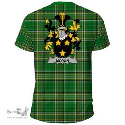 Irish Moran or O'Moran Coat of Arms Family Crest Ireland T Shirt Irish National Tartan Irish County T Shirts